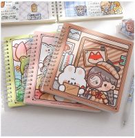 Cute Girls Planners Notebook Weekly Daily Planner Coil Book Checkered Paper 80 Sheets School Notebooks Kawaii Cartoon Stationery Laptop Stands