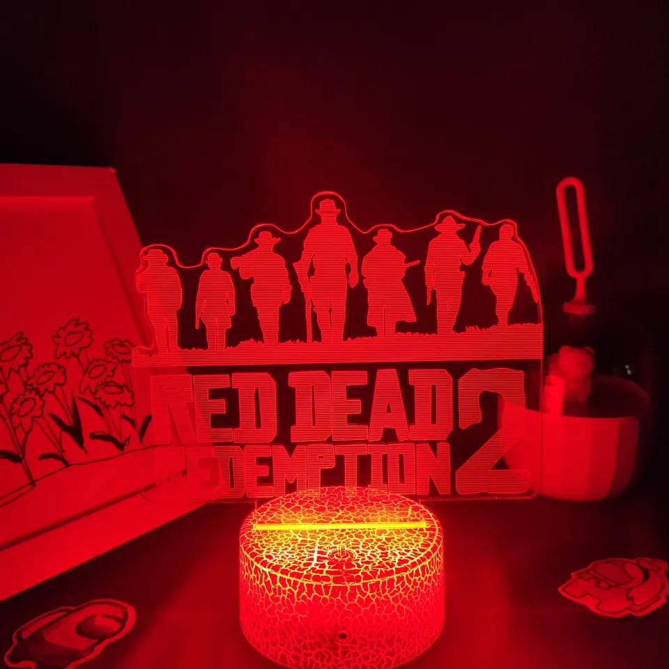 Red Dead Redemptions 2 Game Figure LED RGB Night Light, Game Figure,  Decoração de Mesa, Colorido
