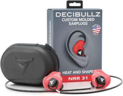 Decibullz Custom Molded Earplugs Pro Pack (Red) Bundle