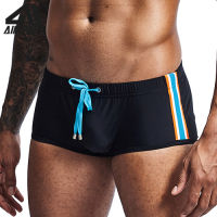 Mens Swimming Trunks Sexy Bathing New Trunks Homens Summer Beach Shorts Mens Boxer Briefs Square Leg Hi-Q Swimwear Aimpact