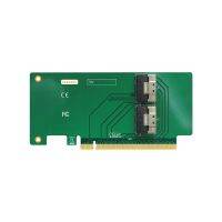 SlimSAS SFF8654 PCIe ไรเซอร์การ์ด X16 CEACENT CNS42PE16พอร์ตคู่เหมาะสำหรับอะแดปเตอร์ FJK3825ขยายสล็อต ALEO PCIe