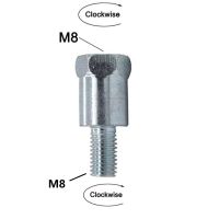 1ชิ้น8/10มิลลิเมตร M8 M10ตามเข็มนาฬิกาอะแดปเตอร์กระจกโลหะสลักเกลียวมองหลังขันสกรูสลักเปลี่ยนกระจกมอเตอร์ไซค์อะไหล่ชิ้นส่วนโมโต Mirr