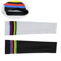 New Champion Rainbow Stripe Aero Cycling Sleeve Summer Sunscreen Cool Road Running Bike Arm Sleeve Sports Accessories Men Women Sleeves