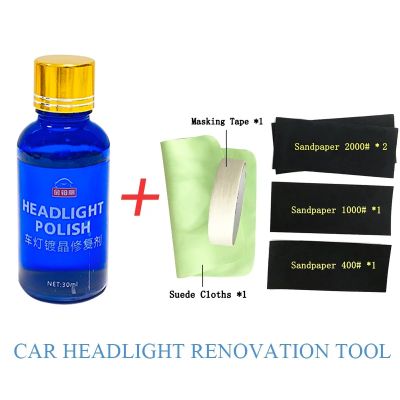 【CW】 1Pc 30ML Car Headlight Repair Solution Oxidation Rearview Polishing Anti-scratch