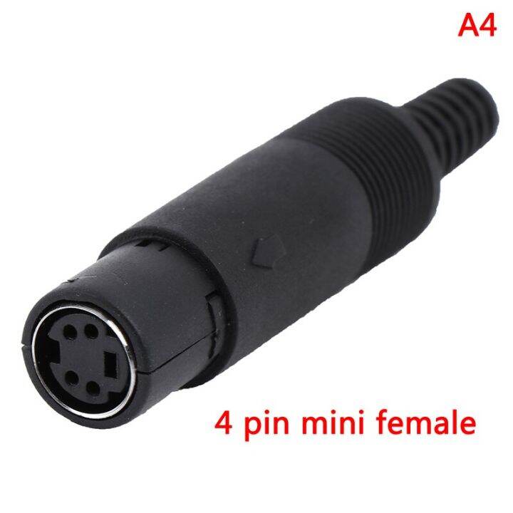 1PC Mini DIN Plug Connector 3/4/5/6/7/8 PIN Chassis Cable Mount Male ...