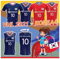 เสื้อแขนสั้นพิมพ์ลาย(หน้า-หลัง) SENSEI ลายVNL-KOREA4 #เสื้อวอลเลย์บอล #เสื้อกีฬา ใส่ได้ทั้งชายและหญิง