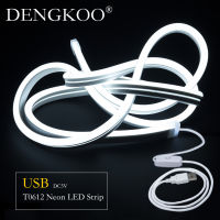 ร้อน USB DC5V นีออนแถบกันน้ำ DIY เข้าสู่ระบบ2835SMD 120 Ledsm ที่มีความยืดหยุ่นหลอดไฟ LED Strip 1Led 1ตัดสำหรับตกแต่งบ้าน