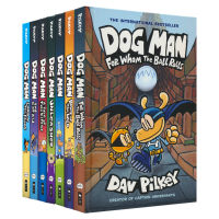 DAV Pilkey หนังสือเล่มหนึ่งสำหรับเด็ก1-7,DAV Pilkey Dog Adventure หนังสือการ์ตูนภาษาอังกฤษทั้ง7เล่ม Hardback Full Color 6-12ปีหนังสือภาษาอังกฤษขายดี