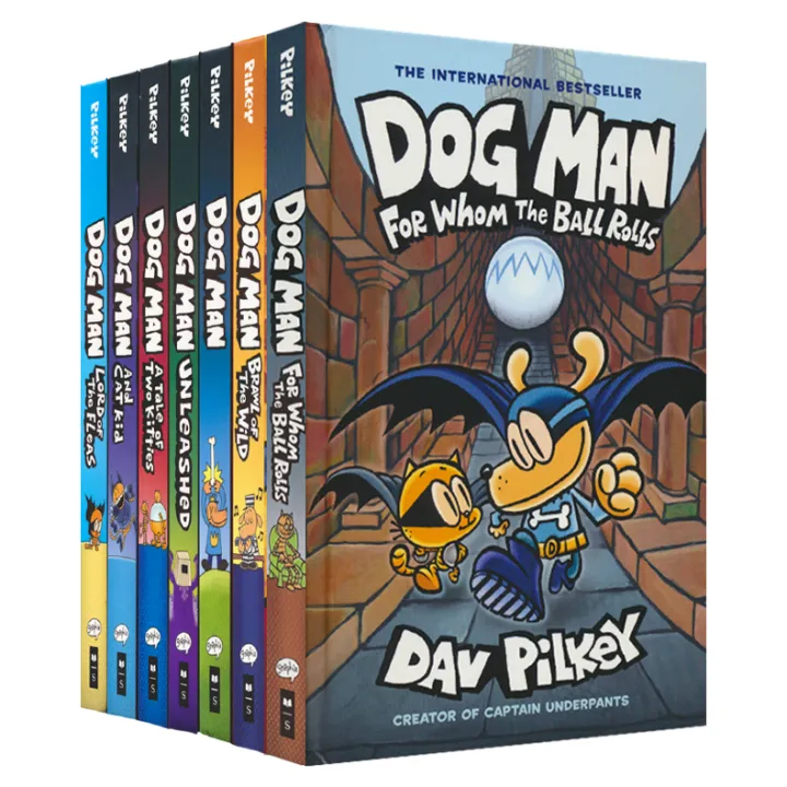 Dog Man 1-7 DAV Pilkey detective dog adventure complete set of 7 ...