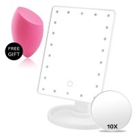 22 Magnifying Makeup Mirror with LED Light Vanity Mirror Flexible Cosmetics lighted Make Up Mirrors USB Or Battery 10x Hand M