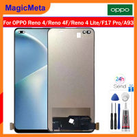 MagicMeta 6.43 "TFT ชิ้นส่วนจอสัมผัสแอลซีดีของเครื่องแปลงดิจิทัล CPH2113 Reno4สำหรับ Oppo A93 4G/Reno 4 Lite/ F17 Pro /Reno 4F