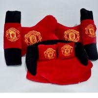 Manchester UNITED RED Car Pillow 3in1 Car Pillow Set MU 3 In 1สีแดง