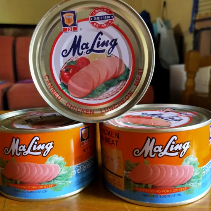 MALING Canned CHICKEN Luncheon Meat 397g expiry date 2024 Lazada PH