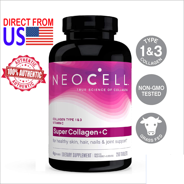 NEOCELL Super Collagen + C with Biotin 6g collagen 6000 mg 360 tablets ...