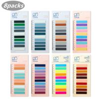 8Packs 1600 Sheets Sticky Notes Set with Ruler for Index Tabs Page Markers To Do List Planners School Office Stationery Supplies
