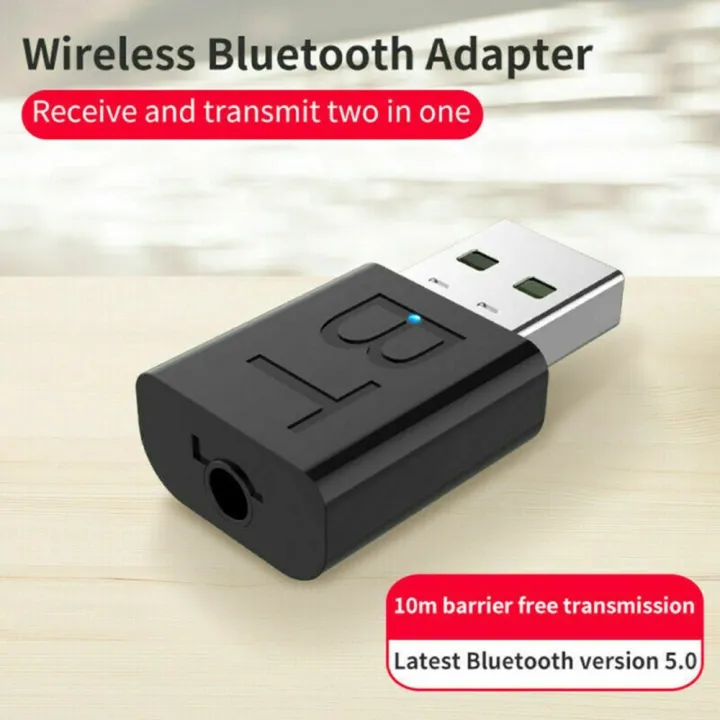 AUX Adapter Bluetooth 5.0 Audio Transmitter Receiver Car TV PC Speaker ...