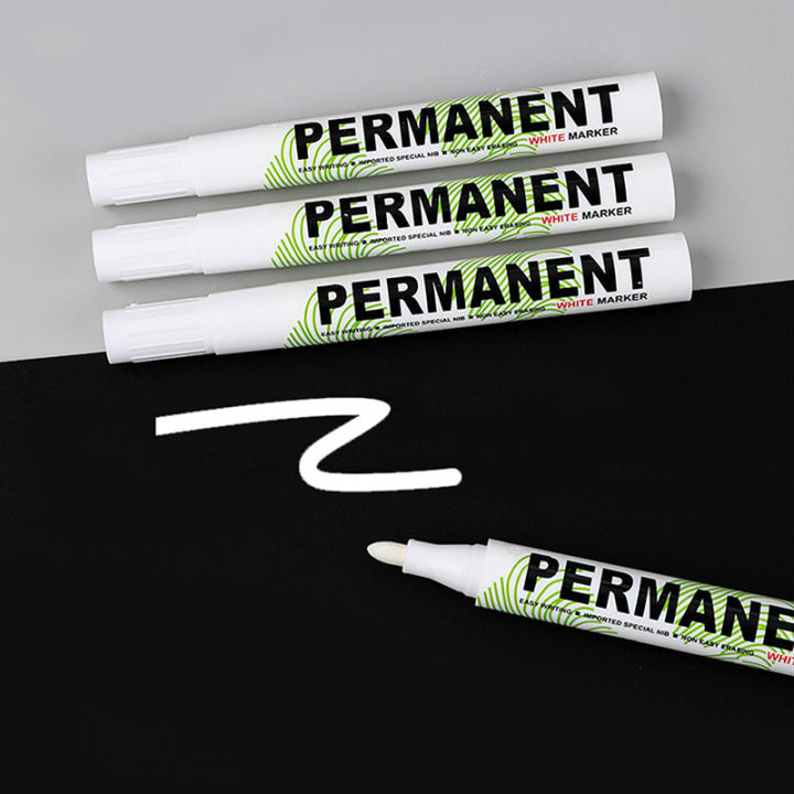 lowest-price-mh-ปากกามาร์กเกอร์สีขาว1ชิ้นปากกาเจลพลาสติกกันน้ำมันสำหรับเขียนอัลบั้มภาพวาดสีขาว-diy-เครื่องเขียนปากกากราฟฟิตีสำหรับสมุดโน้ต