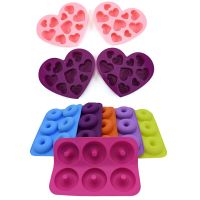 Donut Baking Tray Silicone Molds Cake Decoration Accessories Silicon Mould Fondant Molds for Baking Accessories Chocolate Mould Bread Cake  Cookie Acc