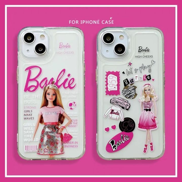 เคสสำหรับ-vivo-s1-y15s-y15a-y15c-y01-y30i-v21-y21-y21s-y21a-y7s-y51-y51a-y51s-y11s-y12a-การ์ตูนน่ารักนุ่มๆ-y30เคสมือถือ-y12s-y20s-เด็กผู้หญิงลายเจ้าหญิงบาร์บี้สีชมพูกันกระแทก-tpu-ใสป้องกัน-y33