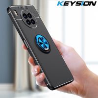 KEYSION เคสกันกระแทกสำหรับ Huawei Nova 8i 8 Pro 5G 8 SE เยาวชนนุ่มแหวนซิลิโคนขาตั้งโทรศัพท์ฝาหลังสำหรับ Honor X30i X20 SE