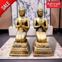 03-AMTพระโมคคัลลา พระสารีบุตร สีทองเก่าPremium ขนาด3นิ้ว เนื้อเรซิ่นพรีเมี่ยม บูชายึดเหนี่ยวจิตใจ กราบสักการะ (1ชุด 2องค์)