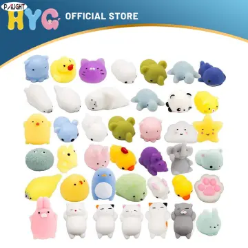 5/10 PCS Kawaii Squishies Mini Mochi Squishy Toys Cute Soft Animal Squeeze  Stress Relief Toy Easter Gifts for Kids Party Favors