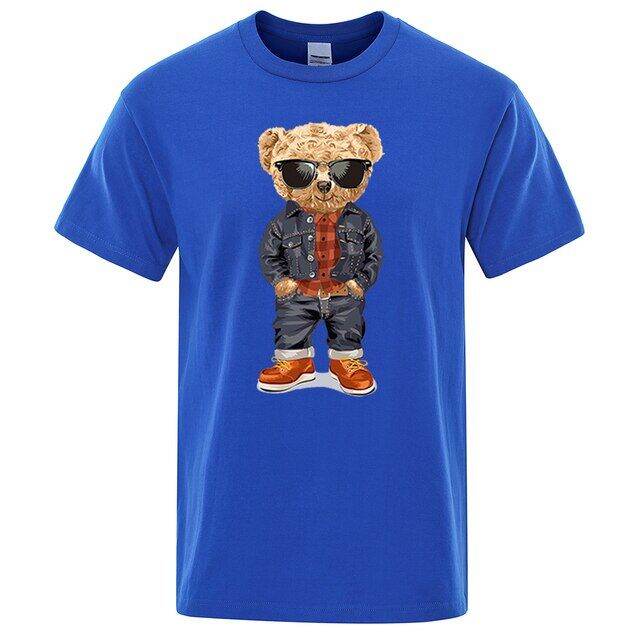 cowboy-teddy-bear-with-hands-in-pockets-men-t-shirts-loose-streetwear-tee-clothes-tshirts-cotton