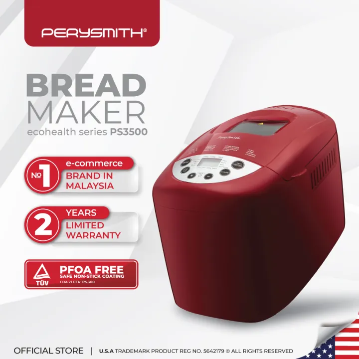 PerySmith 3.5LB Bread Maker [XL Size] Ecohealth Series PS3500