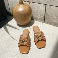 Remi - Slip-on braided strap sandals in BROWN รองเท้าแตะสายถัก (หน้าเท้ากว้างเกิน 8.5 cm ต้องบวก 1 ไซส์)