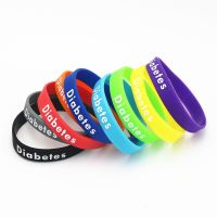 【LZ】 1PC Diabetes Silicone Wristband Sports Medical Alert Armband Nurse Rubber Bracelets Bangles Youth and Adult Size Gifts SH151