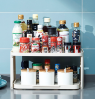 Spice Rack ชั้นวางของในครัวอเนกประสงค์ ชั้นวางของในครัวพลาสติก ชั้นวางเครื่องปรุง2ชั้นสไตล์ลิ้นชัก ชั้นวางเครื่องปรุง ชั้นวางของ ชั้นวางของในครัวเล็กๆ ชั้นวางเครื่องเทศ ชั้นวางขวดเครื่องปรุง ชั้นวางของอเนกประสงค์