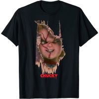 HOT ITEM!!Family Tee Couple Tee Adult Childs Play Broken Door Heres Chucky Poster T-Shirt