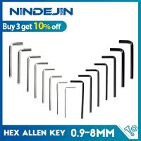 NINDEJIN 2-20ชิ้นประแจอัลเลนกุญแจหกเหลี่ยมหกเหลี่ยมรูปตัว L 0.9Mm 1.5Mm 2Mm 2.5Mm 3Mm 4Mm 5Mm 6Mm 8Mm กุญแจคาร์บอนอัลเลน