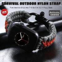 Survival Outdoor Braided nylon strap for Apple Watch series 8 Ultra 49mm 7 6 SE 5 4 3 41mm 45mm 40mm 44mm 42mm sports Bracelet Straps