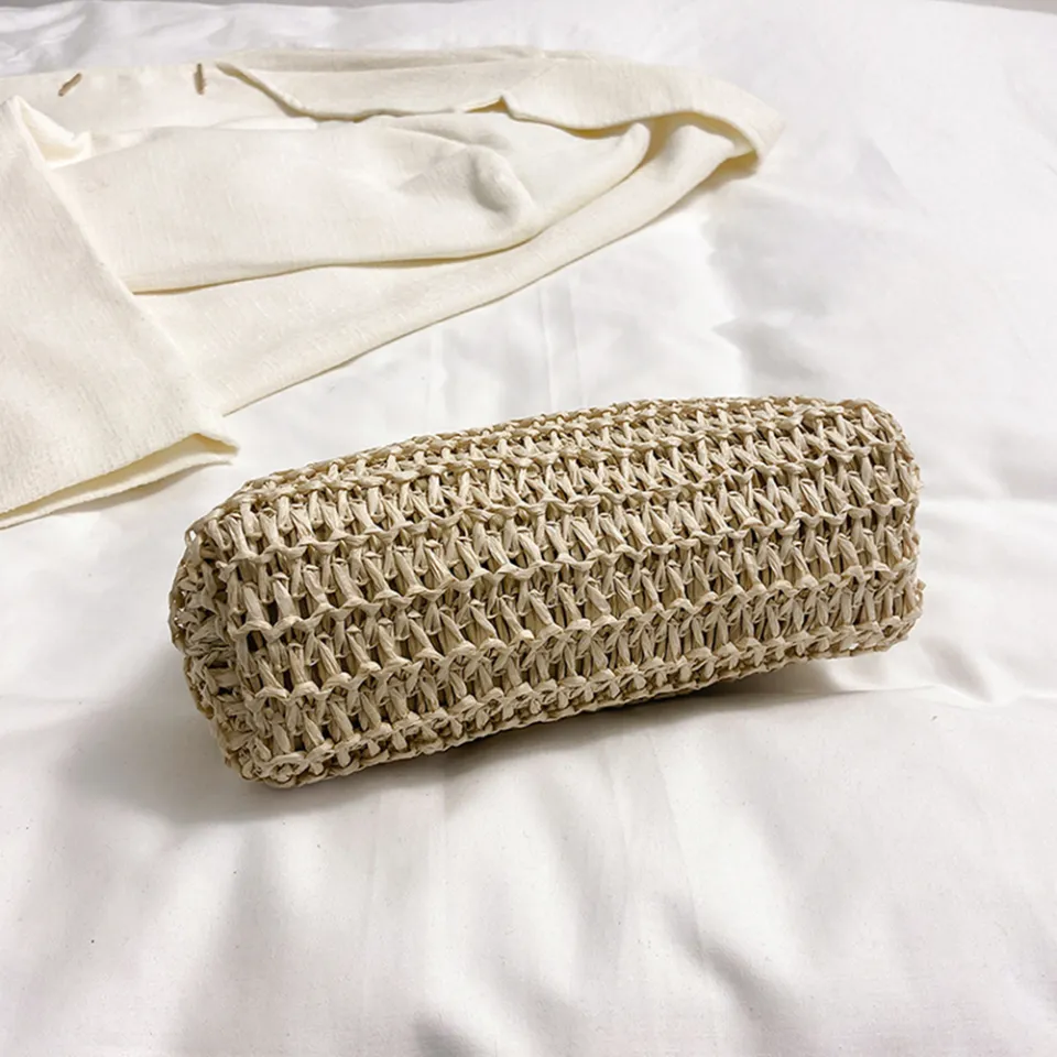 HZEWLS Chain Evening Bag Simple Texture Female Clutch Bag Casual Fashion  Handheld Purse (Beige) 