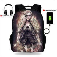 season 7 The 100 Series USB Charging Backpack Teen Boy Girl School Bag men Laptop Backpack woman bag Travel bag