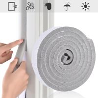 2021 Self-Adhesive Sponge Foam Insulation Tape Door Window Sealing Strip Weather Stripping Soundproof Windproof Dustproof Seal Adhesives Tape