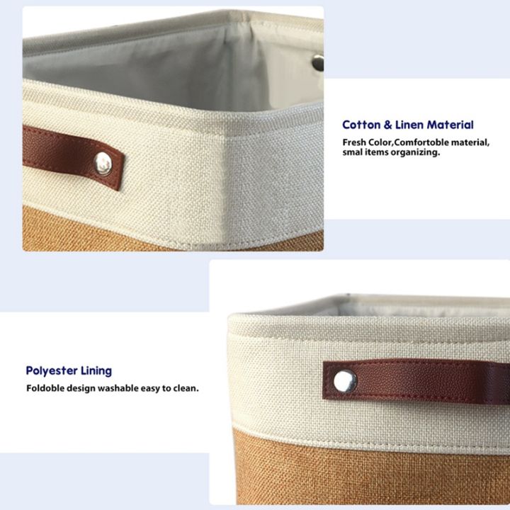 2pcs-foldable-fabric-storage-box-set-cotton-linen-storage-basket-square-wardrobe-organizer-box-with-handles