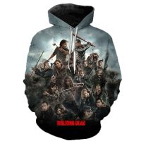 Fashion Horror TV Drama Casual Pullover Sweatshirts Men Women The Walking Dead 3D Printed Hoodie Halloween Streetwear Hoodies