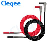 Cleqee P1033มัลติมิเตอร์ฉีดสายเคเบิลทดสอบ4มม. กล้วยปลั๊กสายทดสอบตรงไปยังสายเคเบิลทดสอบโค้ง