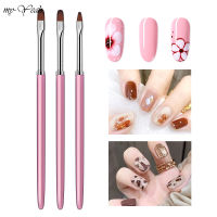 myyeah 3 Pcs/Set 7/8/10mm Nail Art Acrylic UV Gel Extension Builder Painting Brush Flower Pattern DIY Drawing Pen Manicure Tool