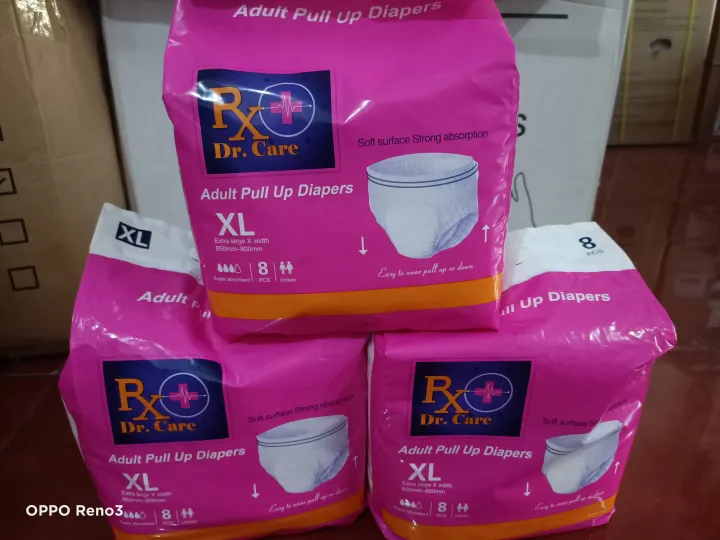 3packs adult diapers pull ups XL 8pcs/pck Lazada PH