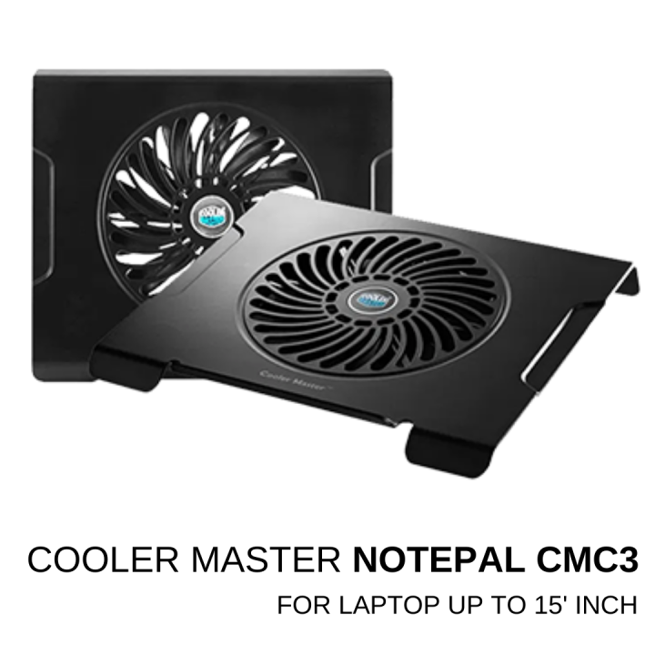 Cooler Master NOTEPAL CMC3 Single Fan Laptop Cooling Pad UP TO 15 INCH ...