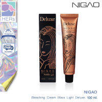 (เลือกระดับไฮโดรเจนได้) Nigao Bleaching Cream Maxx Light Deluxe. นิกาโอะ บลิชชิ่ง ครีม แม็กซ์ ไลท์ ดีลักซ์ (100 + 150 ml.)