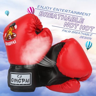 cheap good quality Breathable PU leather 6 oz child babies kids kick fighting boxing gloves muay thai carton funny boxe gloves