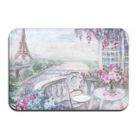 Paris Tower pattern entrance door mat door mat carpet bedroom door mat bathroom bathroom household absorbent mat customized mat