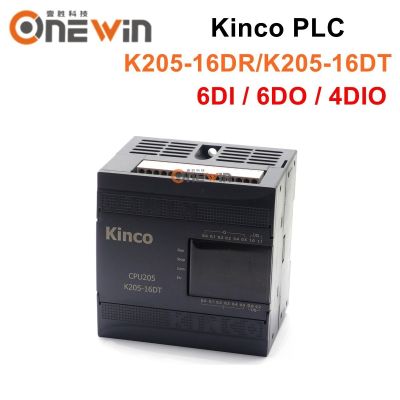 ▩▫ Kinco PLC K205-16DR K205-16DT CPU module DC24V 16-point including DI6 DO6 4DIO 2pcs RS485 communication