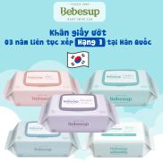 Khăn giấy ướt không mùi cho bé sơ sinh BEBESUP Hàn Quốc đủ loại 20-80 miếng