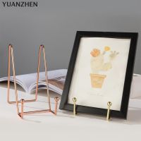 YURose Gold Picture Frame Stand Book Shelf Storage Rack Book Display Stand .