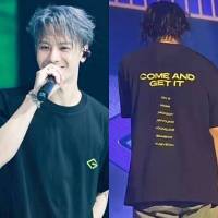 เสื้อยืดแฟชั่นมาใหม่ล่าสุด ลายGot7 come and get itสีดำ